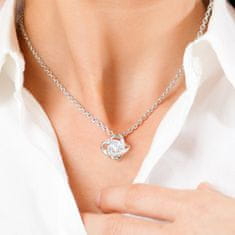 Lovilion Dámsky náhrdelník se zirkoniovými krystaly a kartička se zprávou "Mé krásné vnučce", Dárek k Valentýnu, Valentýn 2024, Dárek na Valentýna | ZOE