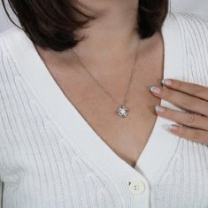 Lovilion Dámsky náhrdelník se zirkoniovými krystaly a kartička se zprávou "Mé nejlepší kamarádce", Dárek k Valentýnu, Valentýn 2024, Dárek na Valentýna | ASHE