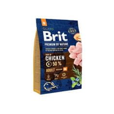 Brit Premium By Nature Adult Medium Chicken granule pro dospělé psy středních plemen s kuřecím masem 3 kg