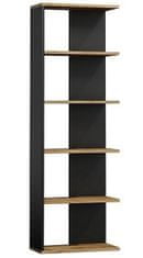 CASARREDO Regál KORINA dub wotan/černá 170x60