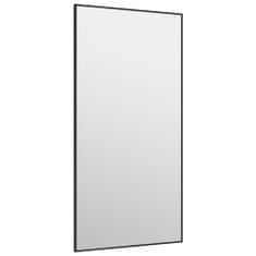 Vidaxl Zrcadlo na dveře černé 40 x 80 cm sklo a hliník
