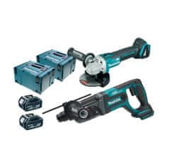 Makita Dlx2153Tj1 18V kombinovaná sada (Dga504+Dhr241) 2x5,0Ah.