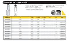 Stanley 1/4" dlouhá 6bodová zásuvka 12Mm