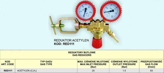 Noah ACETYLEN REDUCER RED111