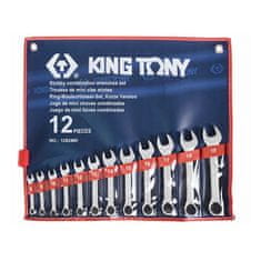 KING TONY TOOLS Sada krátkých očkoplochých klíčů 8-19 mm / 12 ks.