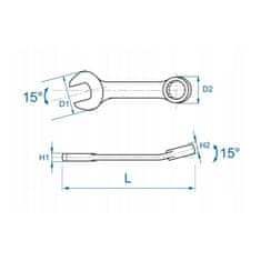 KING TONY TOOLS Sada krátkých očkoplochých klíčů 8-19 mm / 12 ks.