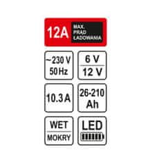 TOYA NABÍJEČKA STHOR 6 / 12V 12A 210Ah LED