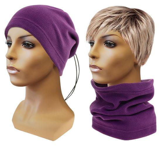 Sulov Multifunkční šátek 2v1 Fleece, fialový