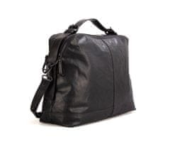 Spikes&Sparrow Černá kožená cestovní taška na laptop SPIKES & SPARROW