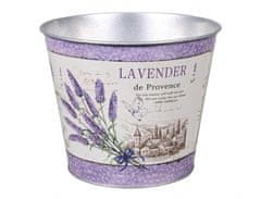 NOHEL GARDEN Obal na květník LAVENDER DE PROVENCE plechový d19x15cm