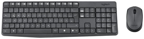 Logitech bezdrátový set Wireless Desktop MK235,CZ/SK