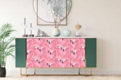 COLORAY.CZ Nálepka na nábytek Flamingos 100x50 cm