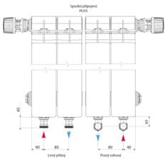 Lipovica Hliníkový radiátor ORION - 500 - 26 článků, spodní připojení PLUS, pravé, rohové, výkon 3328 Wattů
