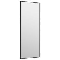Vidaxl Zrcadlo na dveře černé 30 x 80 cm sklo a hliník