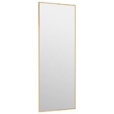 Vidaxl Zrcadlo na dveře zlaté 30 x 80 cm sklo a hliník