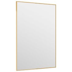 Vidaxl Zrcadlo na dveře zlaté 40 x 60 cm sklo a hliník