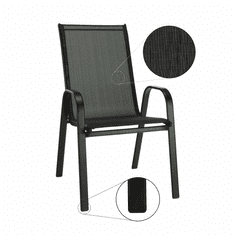 KONDELA Židle, stohovatelná, tmavě šedá/černá, ALDERA