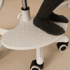 KONDELA Rostoucí židle s podnoží a šlemi, růžová / bílá, ANAIS