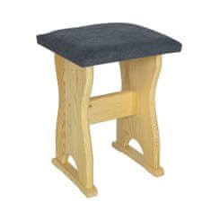 eoshop Čalouněná stolička NR115, v45, borovice (Potah: T23, Barva dřeva: Přírodní (lakovaná))