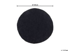 Beliani Koberec černý kruhový 140 cm DEMRE