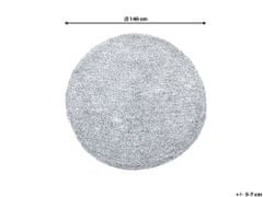 Beliani Koberec šedý melírovaný kruhový 140 cm DEMRE