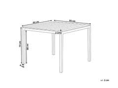Beliani Zahradní stůl v šedém 95 x 95 cm PRATO