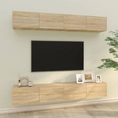 Greatstore Nástěnné TV skříňky 4 ks dub sonoma 100 x 30 x 30 cm