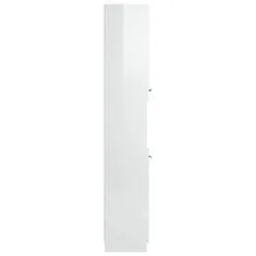 Greatstore Koupelnová skříňka lesklá bílá 32x34x188,5 cm kompozitní dřevo