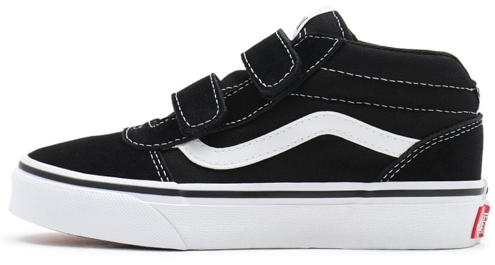 Vans dětské kotníčkové tenisky YT Ward Mid V Suede/Canvas Black/White VN0A5HZ9IJU1 černá 34,5