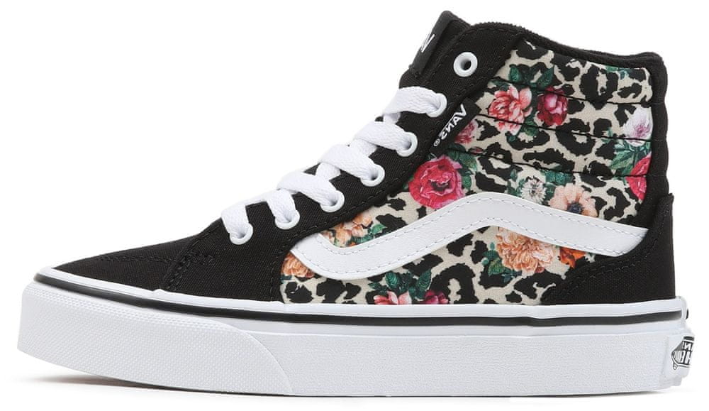 Vans dívčí kotníčkové tenisky MY Filmore Hi Leopard Floral Black/White VN0A7Q54BA21 vícebarevná 31