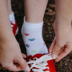 WiTSocks Veselé Ponožky Tlapky barevné nízké, 35-38