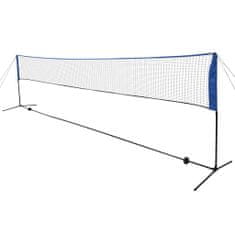 Vidaxl Badmintonová síť s košíčky, 600x155 cm