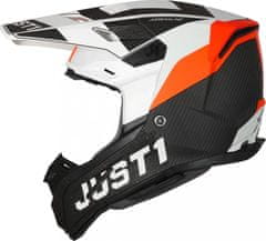 JUST 1 HELMETS Moto přilba JUST1 J22C ADRENALINE carbon oranžová XS