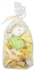Anděl Přerov Komponenty velikonoční (vejce,dřevěné ozdoby) 100 g, žluté, zelené