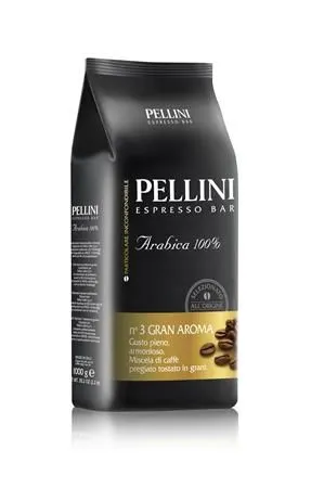 Pellini Káva "Gran Aroma", pražená, zrna, vakuově balená, 1000 g