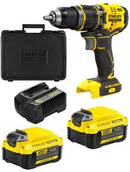 Stanley 18V 80Nm 2x4Ah V20 šroubovák SFMCD721M2K