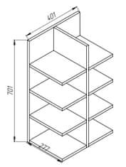 CASARREDO Obývací sestava ENBRUN dub kraft zlatý/bílá mat