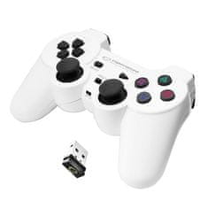 Northix Esperanza - Bezdrátový gamepad pro PC/PS3, GX600 – bílý 