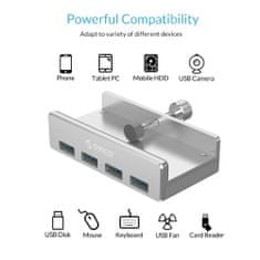 Northix USB Hub se šroubovacím držákem a 4 porty 