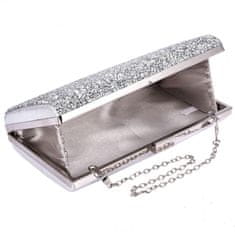 Northix Sparkling Clutch Bag - Stříbrná 