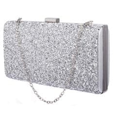 Northix Sparkling Clutch Bag - Stříbrná 