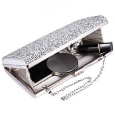 Northix Sparkling Clutch Bag - Stříbrná 