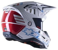 Alpinestars Motokrosová helma S-M5 Action white/blue glossy vel. XL