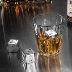 Northix 4x Whisky Stones z nerezové oceli - kostky 