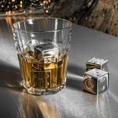 Northix 4x Whisky Stones z nerezové oceli - kostky 