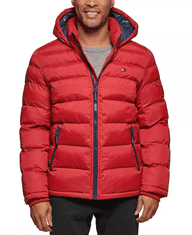 Tommy Hilfiger Prošívaná zimní pánská bunda Puffer červená L