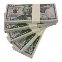 Northix Falešné peníze – 50 amerických dolarů (100 bankovek) 
