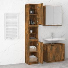 Greatstore Koupelnová skříňka kouřový dub 32x34x188,5 cm kompozitní dřevo