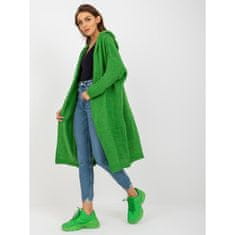 Och Bella Dámský svetr s kapucí dlouhý OCH BELLA zelený TW-SW-BI-M56.35_390084 Univerzální