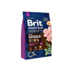 Brit Premium By Nature Adult Small Chicken granule pro dospělé psy malých plemen s kuřecím masem 3 kg